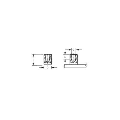 CD Internally Threaded, Non Flanged (Tapped Pads)